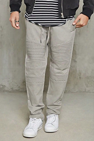 Ribbed Knee Moto Pants