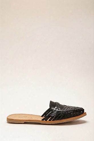 Sbicca Leather Huarache Mules