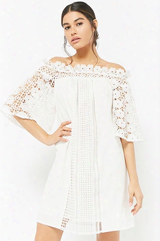 Selfie Leslie Off-the-shoulder Crochet Lace Dress