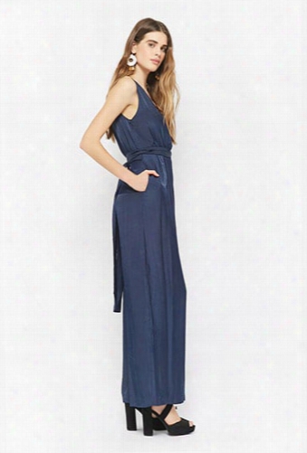 Sleeveless Plunging Jumpsuit