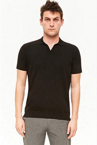 Split Neck Sweater Polo