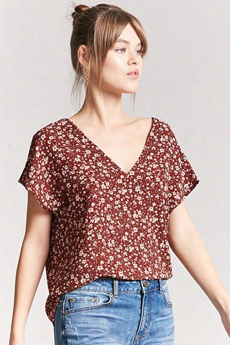 Textured Floral Chiffon Top