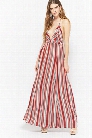 Striped Halter Maxi Dress