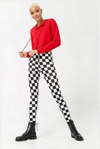 Checkered Knit Leggings