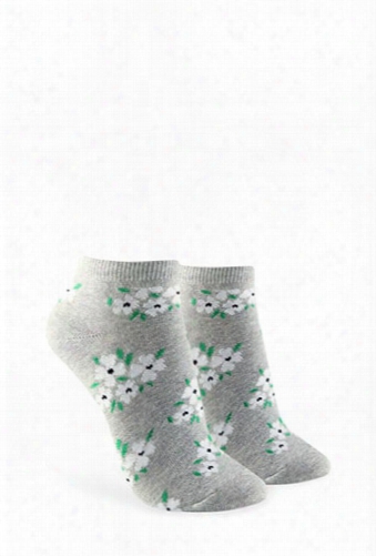 Cherry Blossom Print Ankle Socks