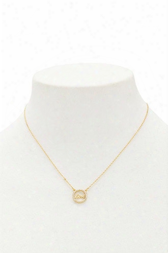 Circular Love Charm Necklace