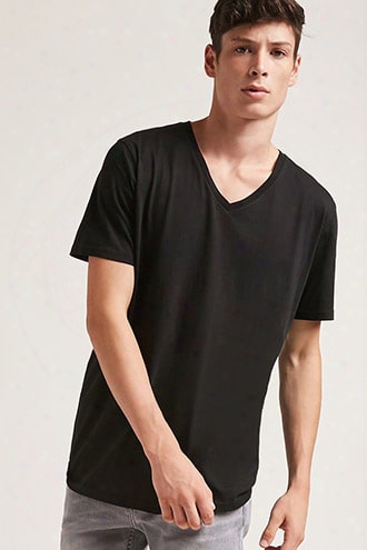 Cotton V-neck Tee