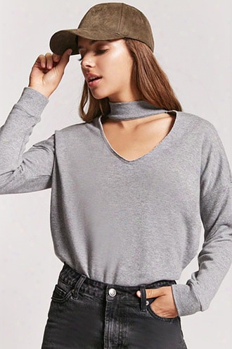 Cutout French Terry Pullover