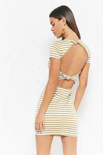 Cutout Striped Dress