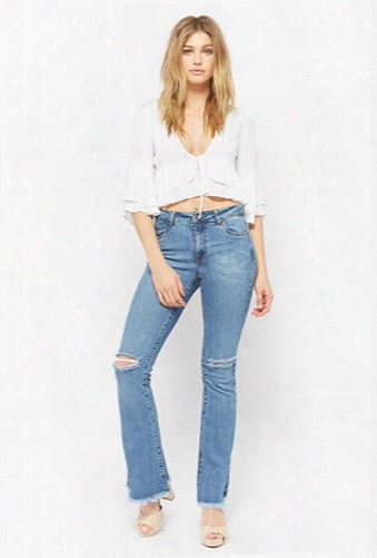 Distressed Flare Jeans