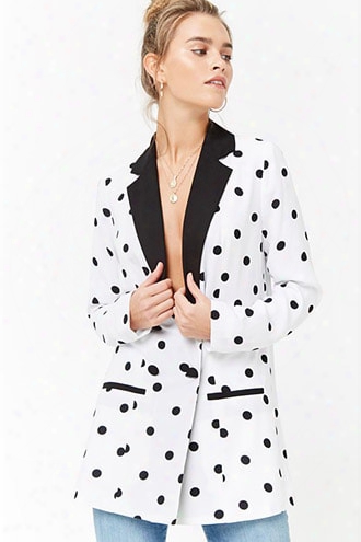 Double-breasted Polka Dot Blazer