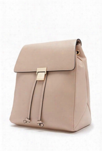 Faux Leather Drawstring Backpack