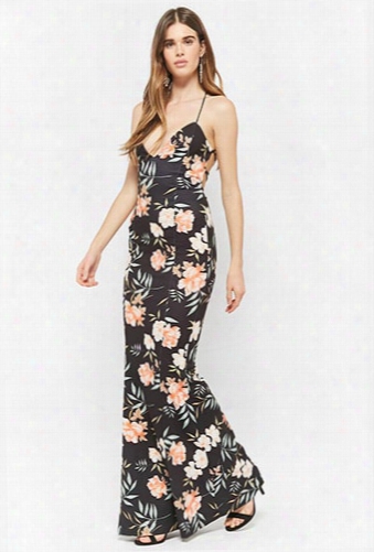 Floral Caged Maxi Dress