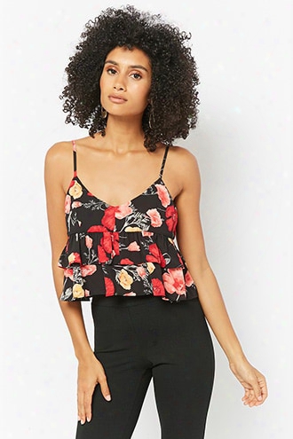 Floral Crepe Crop Cami