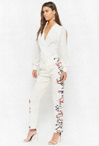 Floral High-rise Pants