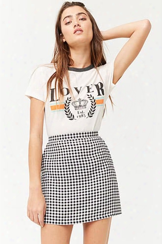 Gingham Print Mini Skirt