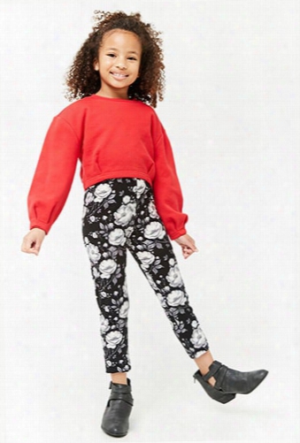 Girls Floral Print Leggings (kids)