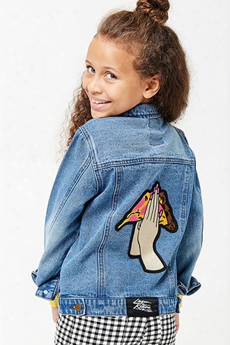 Girls Laser Kitten Denim Jacket (kids)