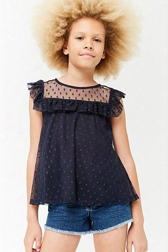 Girls Mesh Flounce Top (kids)