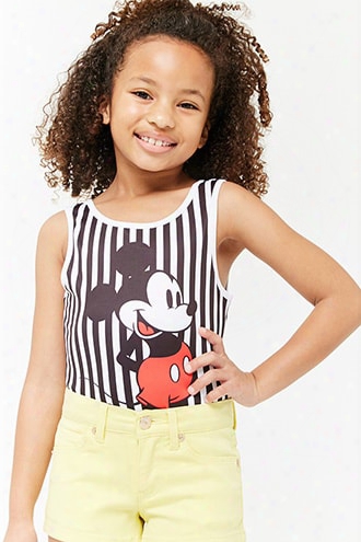 Girls Striped Mickey Mouse Bodysuit (kids)