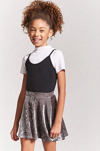 Girls Velvet Mini Skirt (kids)