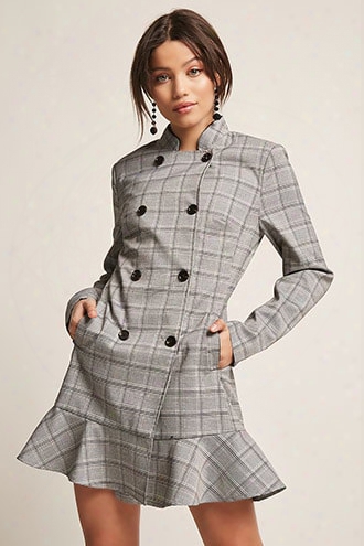 Glen Plaid Double-breasted Jacket