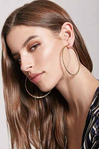 Hammered Twisted Hoops