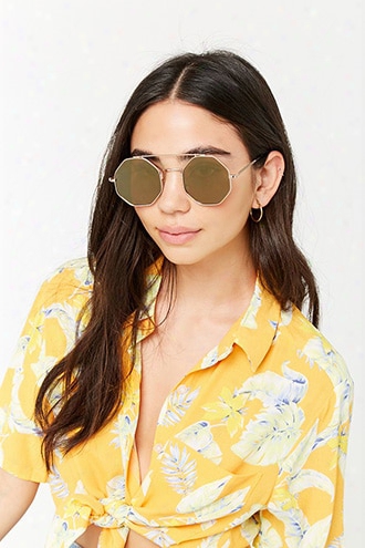 Hexagon Brow-bar Sunglasses