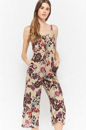 I The Wild Floral Lace-up Jumpsuit