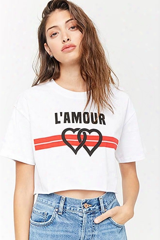 L'amour Raw-cut Cropped Tee