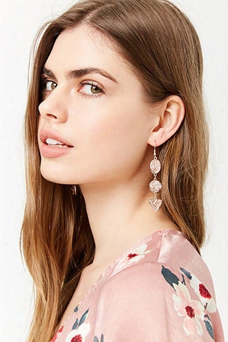 Layered-stone Drop Earrings