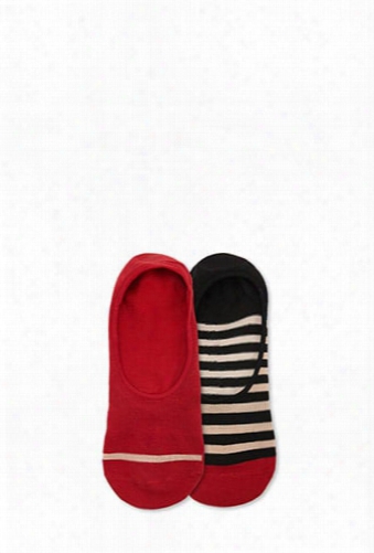 Men Richer Poorer Striped No-show Socks