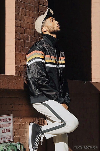 Multi-stripe Bomber Jacket