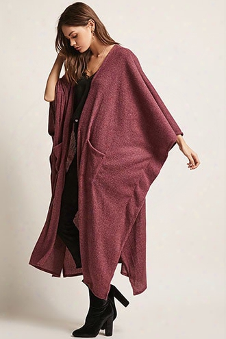 Oversized Open-front Cardigan