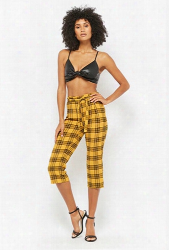 Plaid Flannel Paperbag Pants