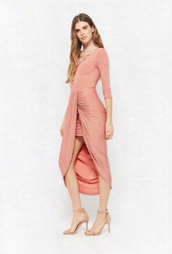 Plunging High-low Tulip Dress