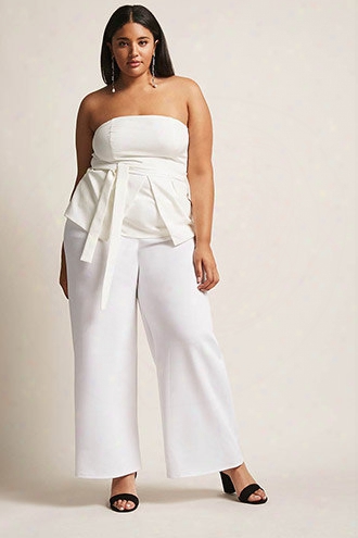 Plus Size Belted Tube Top