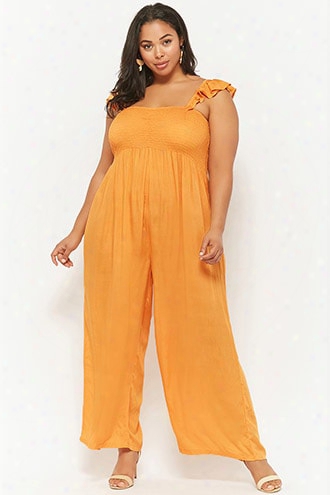 Plus Size Boho Me Smocked Jumpsuit