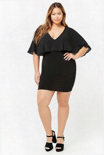 Plus Size Chffon Layered Dress