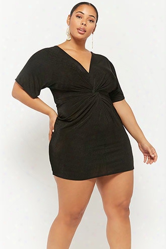 Plus Size Plunging Tulip Dress