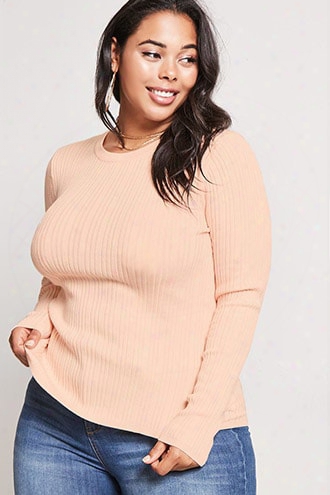 Plus Size Ribbed Knit Sweater