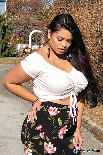 Plus Size Ruched Crop Top