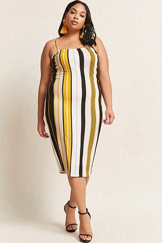 Plus Size Stripe Bodycon Dress