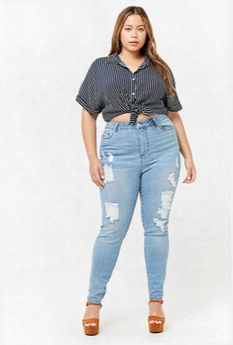 Plus Size Super High-waist Jeans