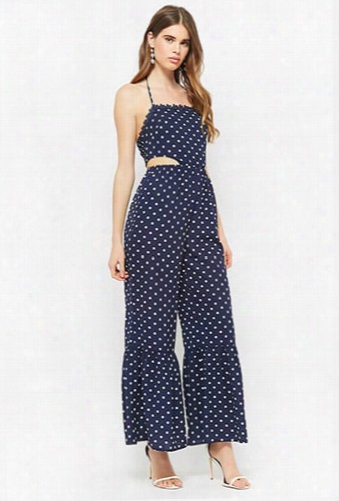 Polka Dot Halter Jumpsuit