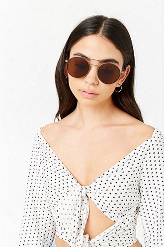 Round Brow Bar Sunglasses