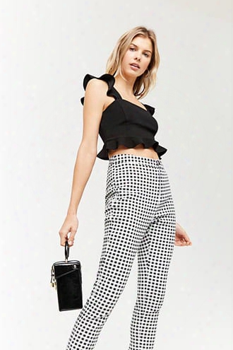 Ruffle-trim Crop Top