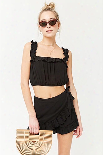 Ruffled Wrap Skort