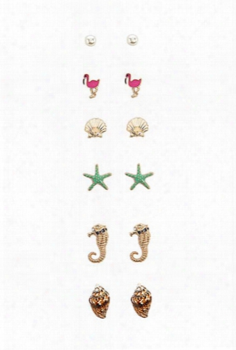 Sea-themed Stud Earring Set