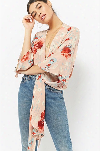 Selfie Leslie Floral Self-tie Top